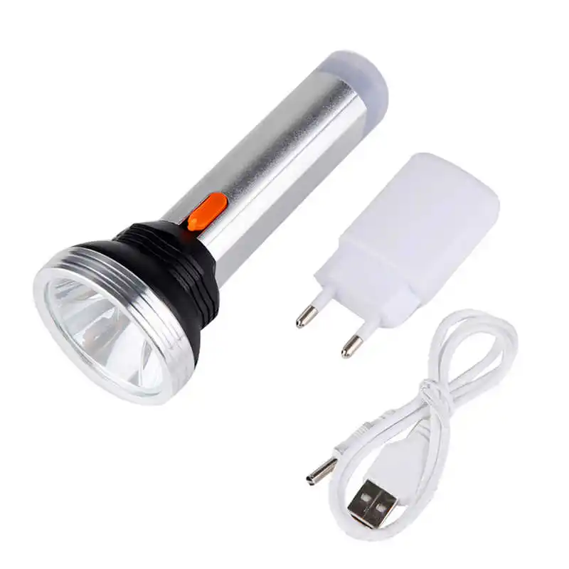 3W Very Bright Large Flashlight Multi-function Digital LED Spotlight led flashlight rechargeable laser pointer #4S19 (2)