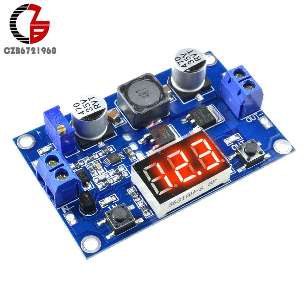 

LTC1871 100W DC-DC Step Up Boost Converter Booster Voltage Regulator Power Transformer Supply with LED Digital Voltmeter 12V