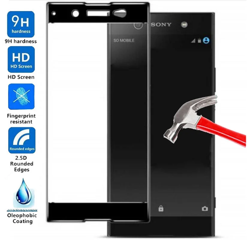 Full Cover Tempered Glass For Sony XA1 Ultra Screen Protector Xperia Protective Film | Мобильные телефоны и аксессуары