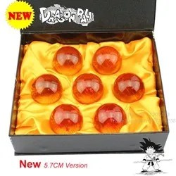 1 Dragon Ball Crystal Balls 5.7CM New DragonBall Version 7 Stars PVC Action Figure Toy High Qutaily 7pcsset