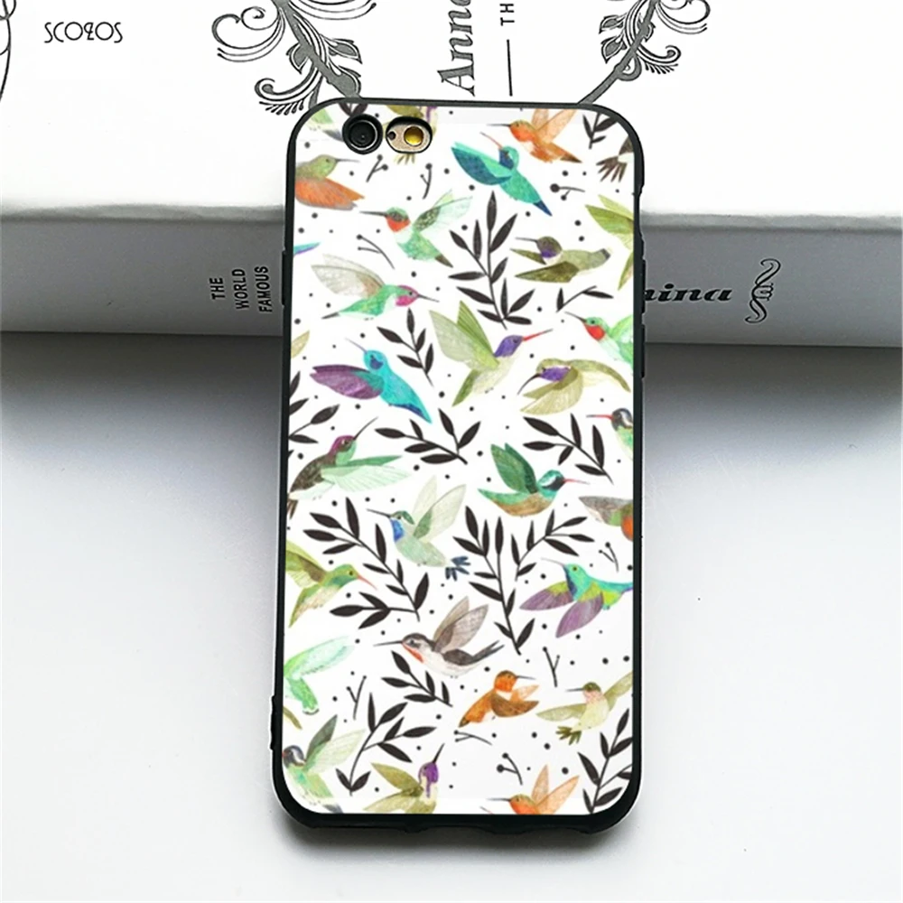 SCOZOS Hummingbirds of North America Field Guide phone case soft Cover For Iphone X 5 5S Se 6 6S 7 8 6&amp6s Plus 7&amp8 #ta412 |