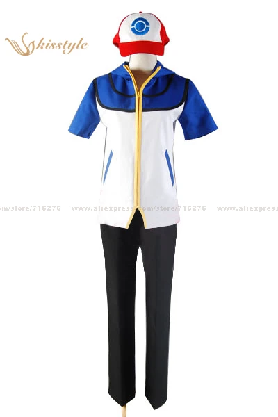 Kisstyle Fashion Pokemon Pocket Monsters 2 Ash Ketchum Sport Kleding Cosplay Uniform Cos Kostuum Kisstyle Fashion Pokemon Pocket Monsters 2 Ash Ketchum Sport Kleding Cosplay Uniform Cos Kostuum