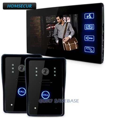 

HOMSECUR Wired Door Phone Doorbell Touch Key 7"Lcd Video With Ir Camera Home Intercom 2V1