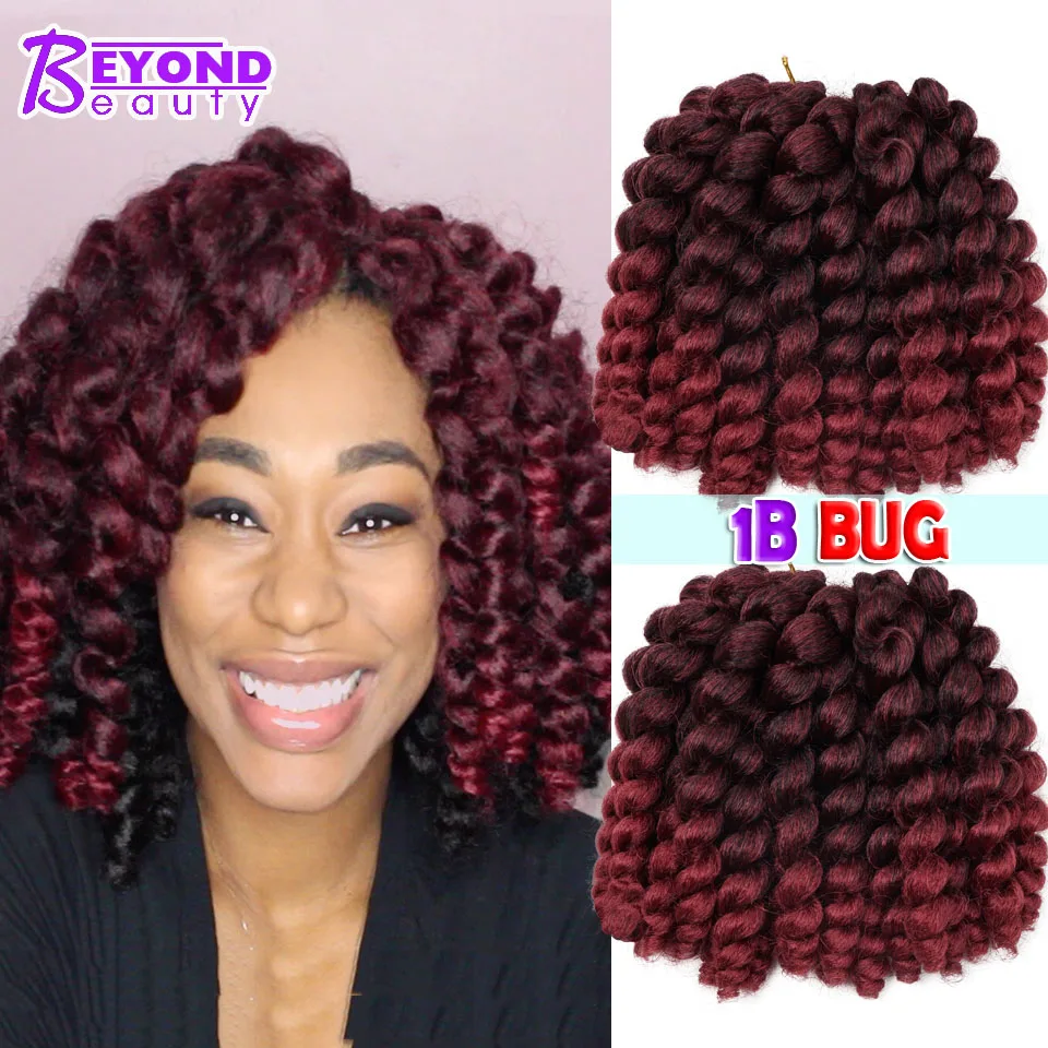 6 Jumpy Wand Curls Twist Braids Hair Short Crochet Braids Bounce