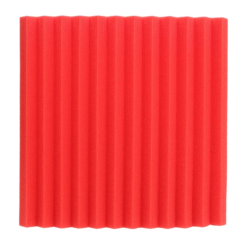 6 шт 30x30 см толщина 2,5 см nvironmently полиуретановая пена Звукопоглощающая шумопоглощающая Губка пены для караоке-студия - Цвет: Red