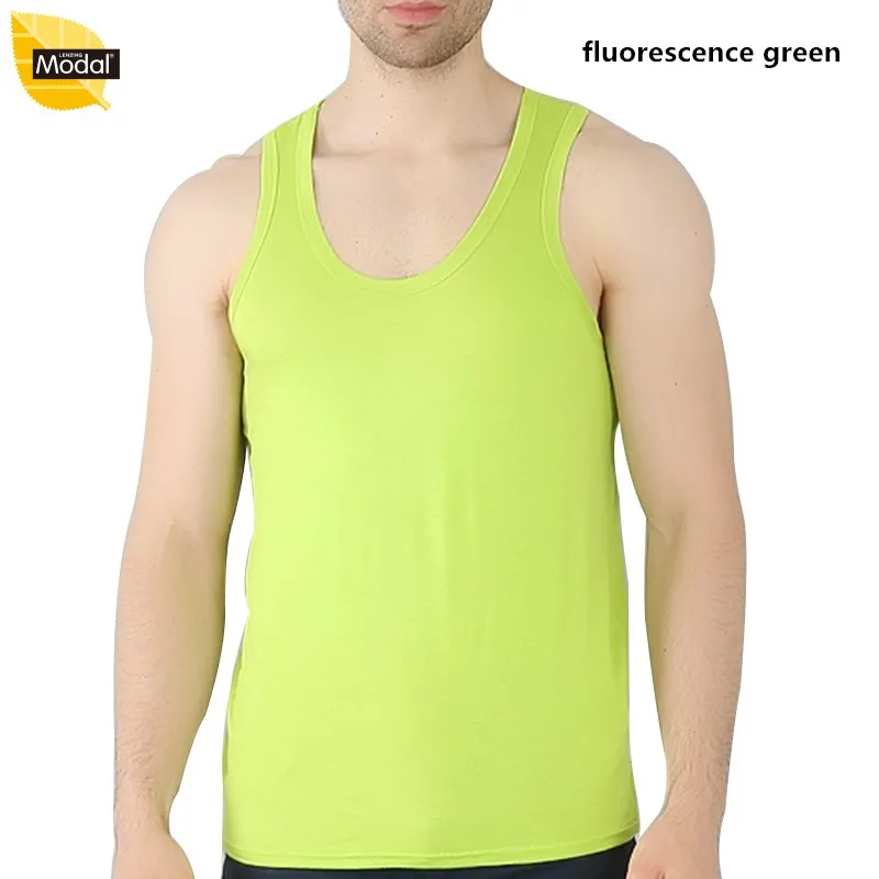 Fashion Men's Tank Top Modal Plus Size Vest XXXL 7XL Pure Color Tank