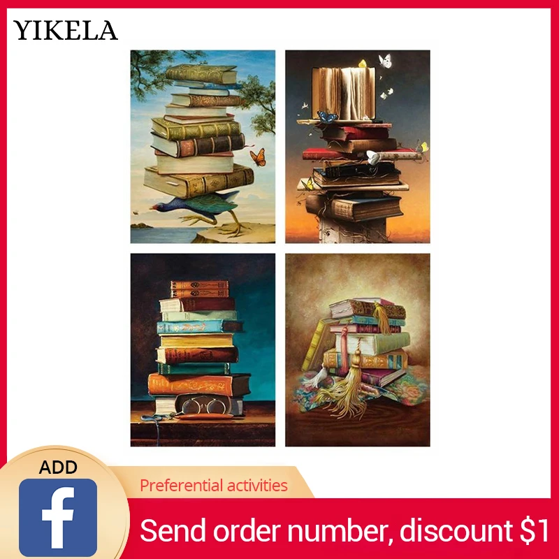 

30x40cm DIY 3D Diamond Painting Cross Stitch Book Needlework Diamond Embroidery 5D Animal Square Diamond Mosaic Home Decor Gifts