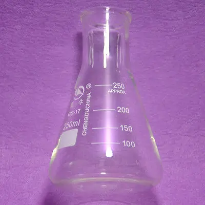 Glass Erlenmeyer Flask,250ML,Laboratory Borosilicate Glass 3.3 Flasks,5PCS/LOT