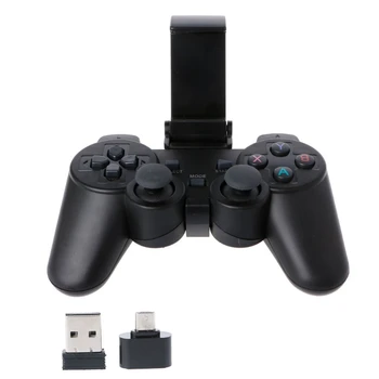 

2.4G Wireless Controller Gamepad Micro USB OTG Adapter Holder For Android Phone TV Box