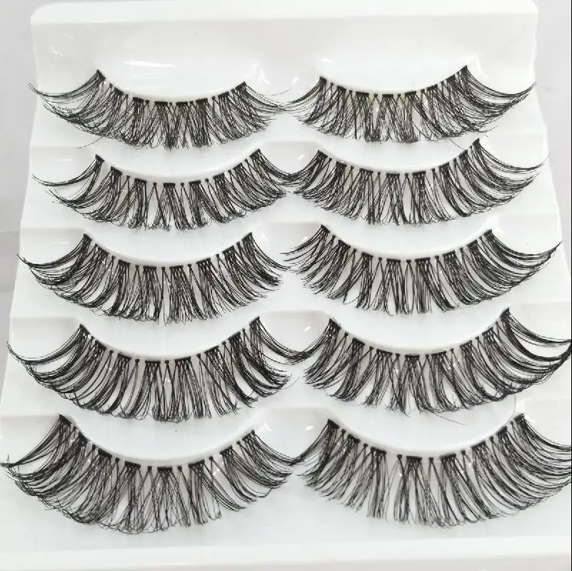 

Thick False Eyelashes Messy Cross Thick Natural Fake Eye Lashes Professional Makeup Tips Bigeye Makeup Tool Long False EyeLashes