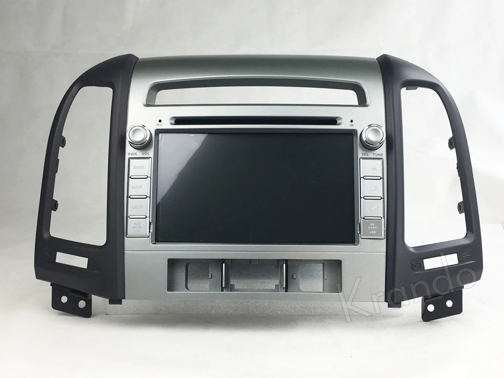 Flash Deal Krando Android 9.0 car radio gps 2 din car dvd player for hyundai santa fe 2006-2012 3 Hole car multimedia navigation system 12