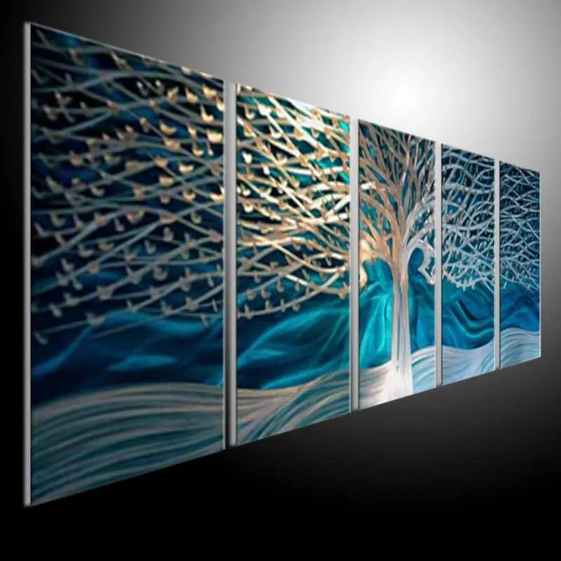Kunstwerk metal wall art schilderij abstract muur kunstwerk hedendaagse