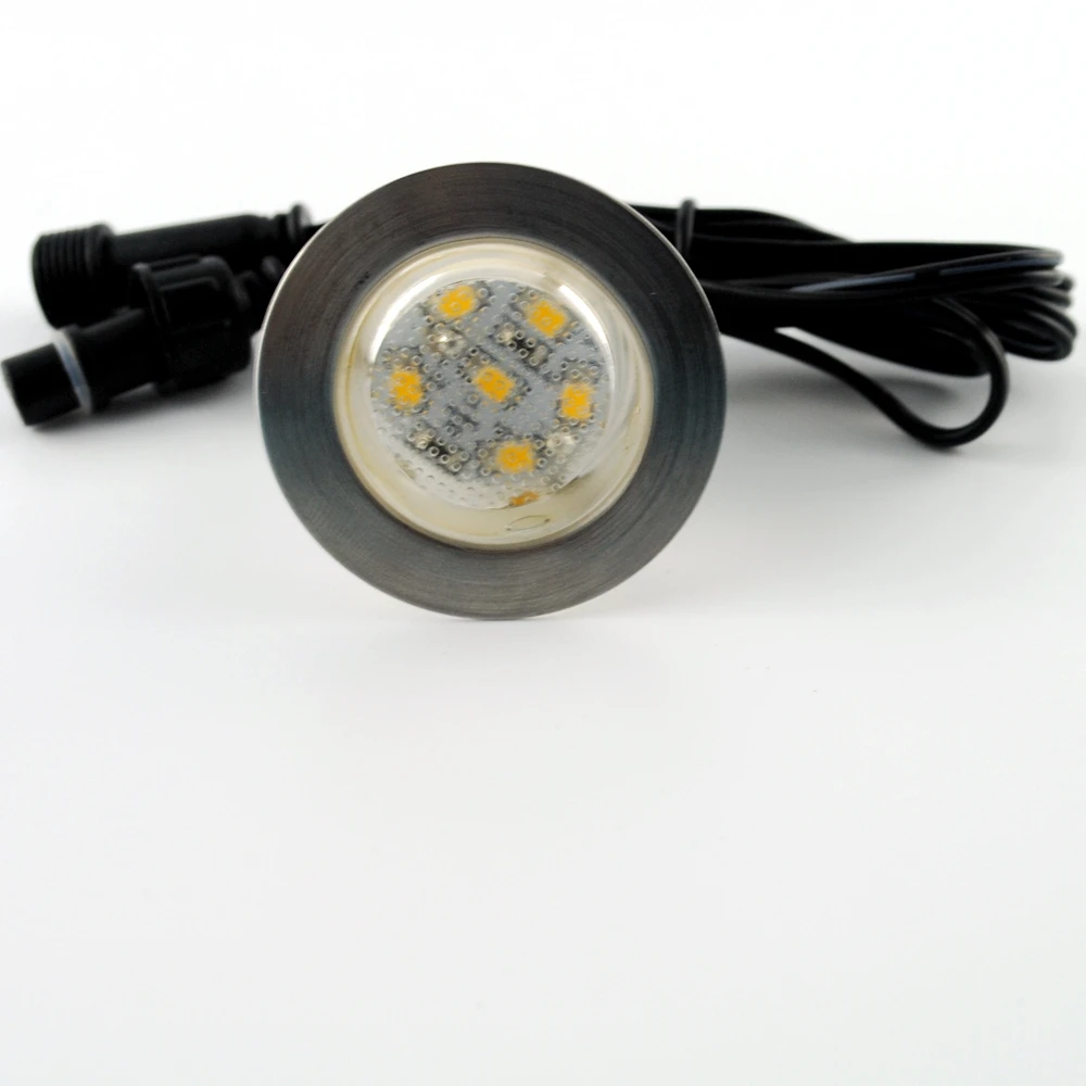 Нержавеющая сталь 1 Вт DC12V Светодиодные лампы для палубы IP67 SMD2835 LED садовое