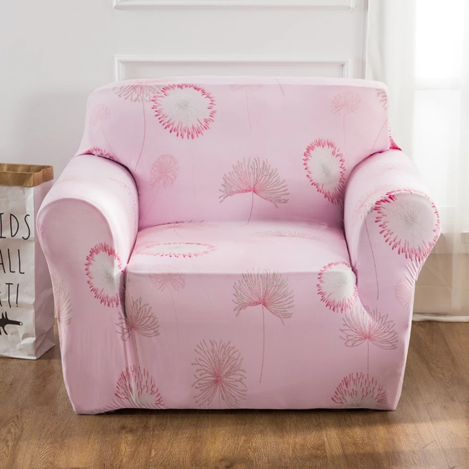 Pink Dandelion Elastic Couch Sofa Covers Couch Loveseat Universal