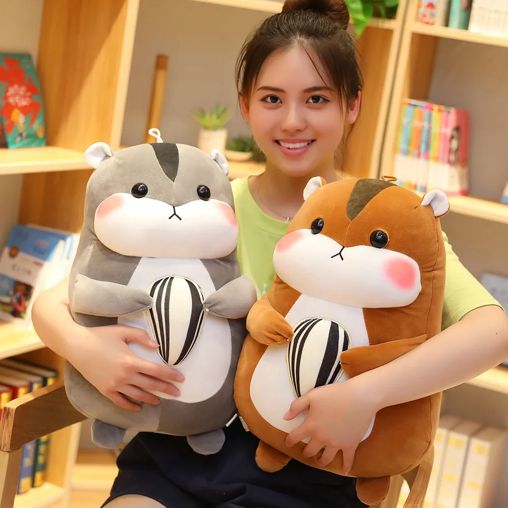 

Hot 23/30/45cm Cute Hamster Mouse Plush Toy Stuffed Soft Animal Hamtaro Pilloq Soft Pillows Kawaii Birthday Gift for Children