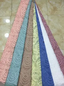 

Nigeria Lace French Lace Fabric Super Hot Nigerian Cord Lace Fabric High Quality Embroidered Lace Fabric with Sequins X7