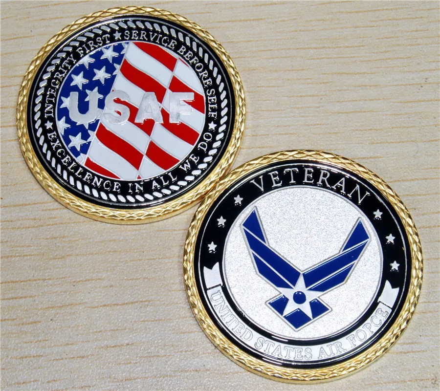 Смешанный 10 шт, США Наградная монета AIR FORCE