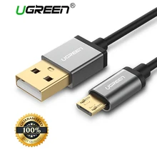 Ugreen Micro USB Cable 2A carga rápida Cable de datos USB para Samsung Xiaomi Tablet Android Cable de carga USB Microusb cargador cable