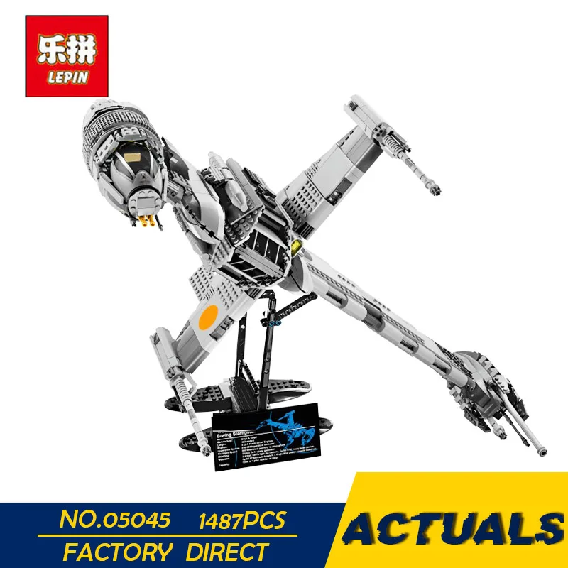 

LEPIN 05045 Star 1487pcs Genuine War Series The B Starfighter wing Educational Building Blocks Bricks Toys 10227 for Gifts mode
