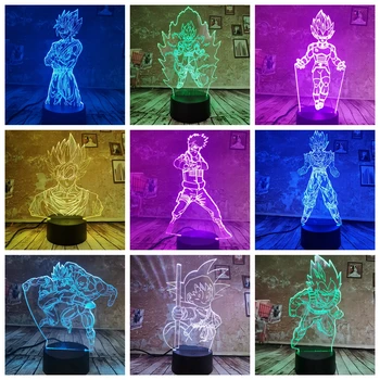 

Dropship 3D Night Light Dragon Ball Son Goku Jiren Vegetto Kakarotto uchiha sasuke 7 Colors Kid Toys Light Gifts Room Decor