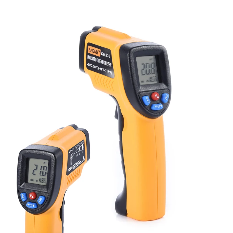 

Digital Gm320 Infrared Thermometer Non Contact Infrared Thermometer Temperature Pyrometer IR Laser Point Gun -50~380 Degree