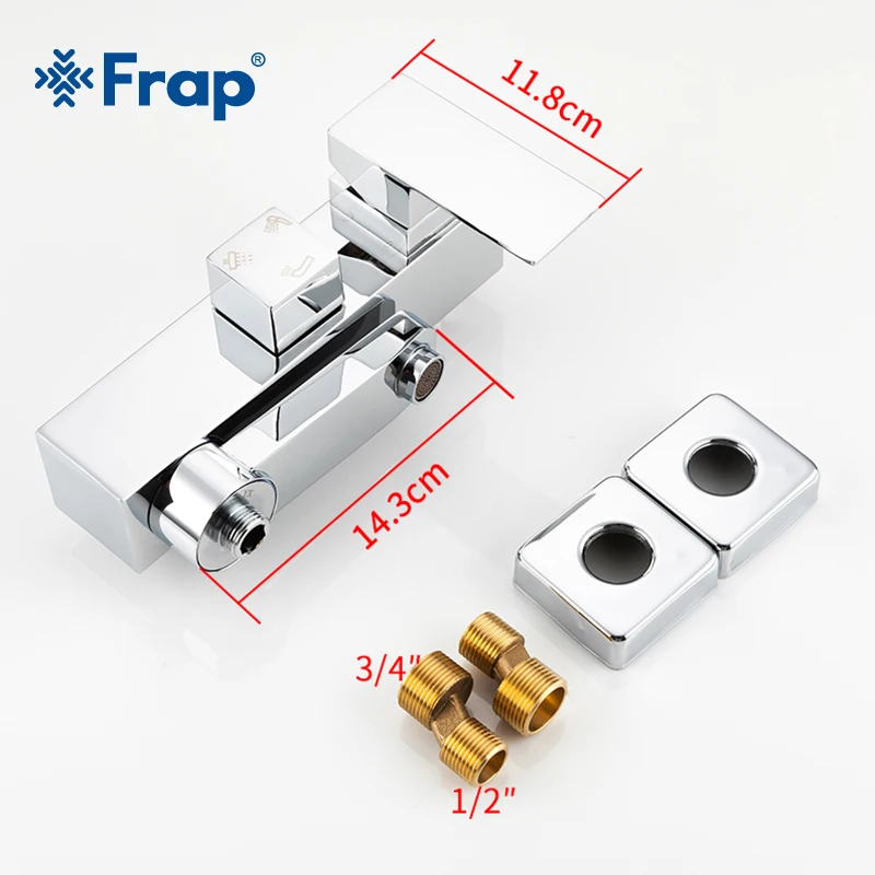 Frap Shower Faucet 3 Functions Shower Mixer Wall