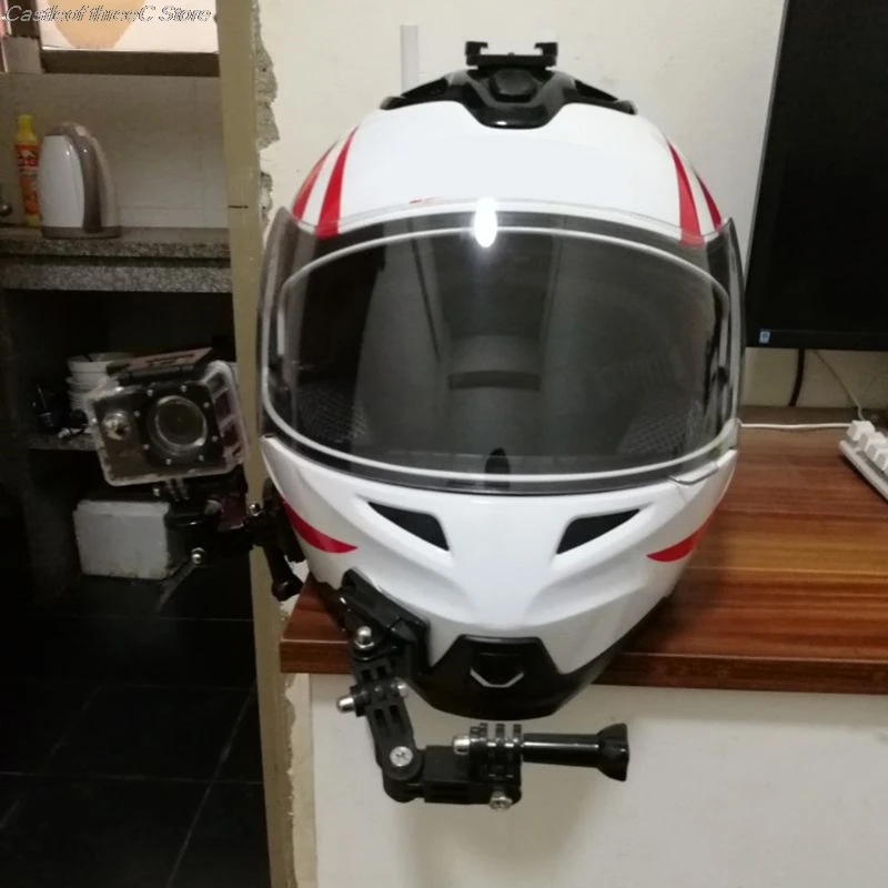 Регулируемый мотоциклетный шлем подбородок портативный легкий легко установить фиксированный кронштейн Подставка для GoPro камера держатель набор доступа