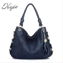 Kajie Famous Designer Bags Lady Split Leather Handbags Fashion Patchwork Tassel Crossbody Bags Women Casual Shoulder Tote Bag