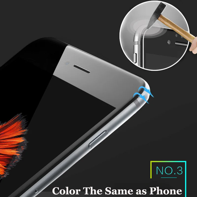 

Colorful Full Cover Tempered Glass For iPhone 5 5s SE 6 6S 4.7" Screen Protector For iPhone 6S 7 Plus 5.5" Explosion Proof Film