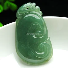 Природный лед нефрита Жуи кулон масло зеленого burma дома Джейд Ruyi кулон женский нефрит просвет специальный человек