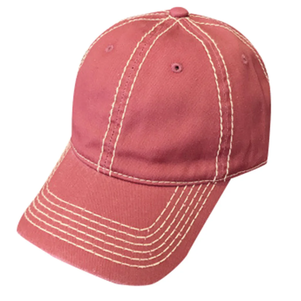Однотонная шапка шляпа промывают хлопок Регулируемый однотонная бейсбольная кепка кепки унисекс Пара Мода Досуг бейсболка для папы