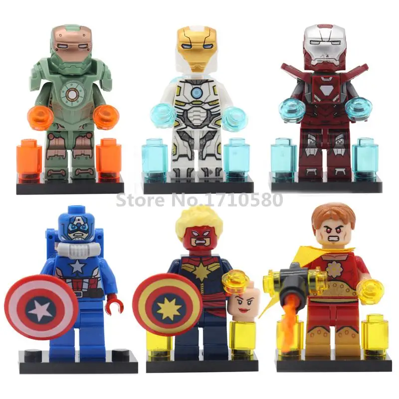 Decool Marvel Super Hero Building Blocks Single Sale MK47 MK39 Hyperion Captain America Iron man Kids