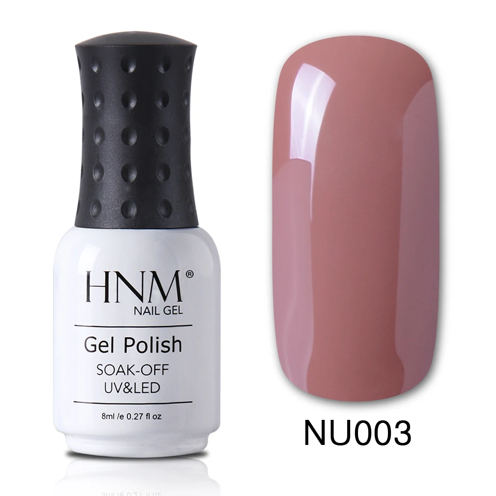 HNM 8 мл гель для ногтей телесного цвета УФ светодиодный Гель-лак для ногтей элегантный Гель-лак Полупостоянный лаковый клей Гибридный лаковый гель - Цвет: NU003