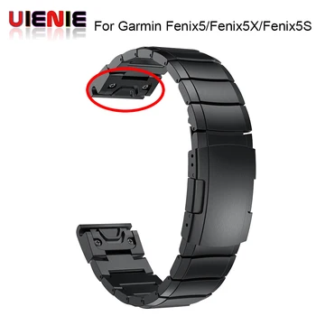 

26 22 20MM Watchband Strap for Garmin Fenix 5X 5 5S 3 3HR D2 S60 GPS Watch Quick ReleaseStainless steel strip Wrist Band Strap