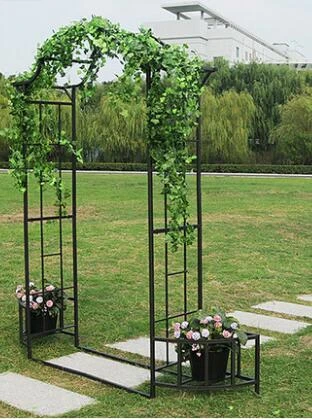 Arco da giardino arrampicata pergolato fioriera arco ad arco in ferro  contiene supporto per vaso di fiori non contiene vaso di fiori e fiori. -  AliExpress