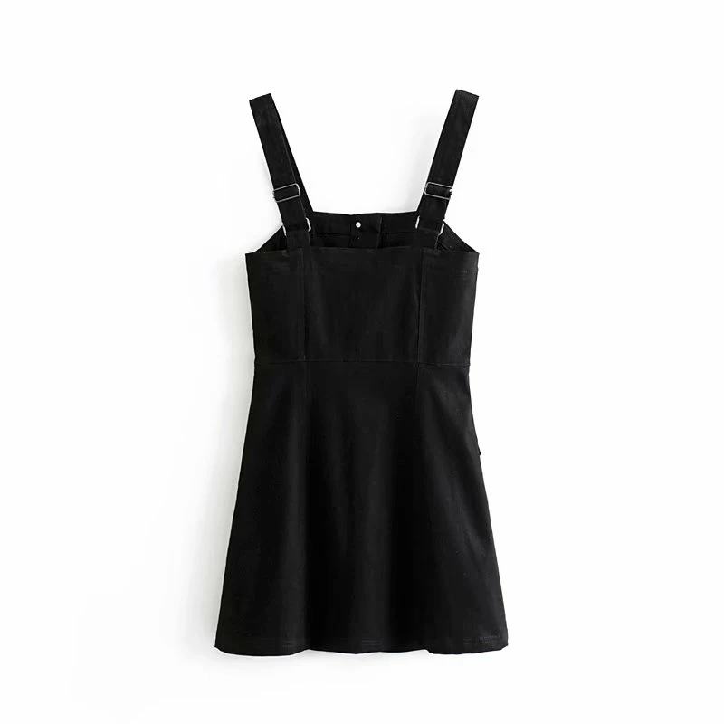 Sexy Strap Dress Cowboy Wild Women's Casual Summer Sleeveless Slim Adjustable Shoulder Strap Dress Fashion Buckle Short Dresses
