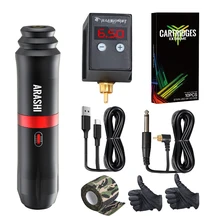 Beginner Tattoo Kit Set Rotary Pen Machine Rechargeable Tattoo Machine Battery Power Set Makeup Tools Supplies
