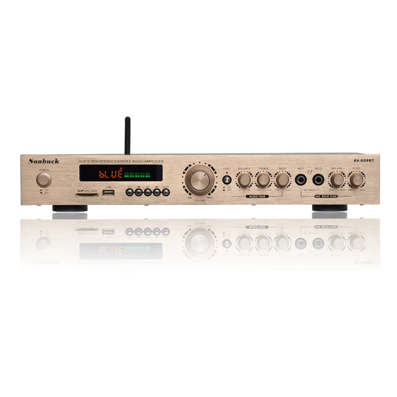 AV 608BT HiFi 5 0 Bluetooth усилитель высокой мощности Usb SD FM караоке | Усилители мощности -32956352315