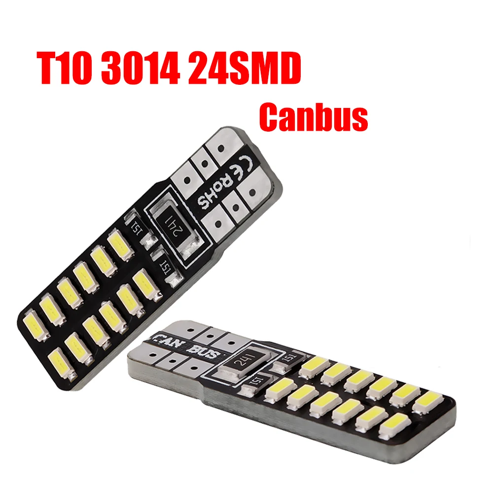 YSY 1 шт. T10 canbus led 24led 3014smd Led Canbus автомобильный Smd свет w5w 194 t10 24smd Светодиодная