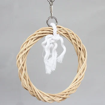 

1PCS parrot toy handmade woven bird toy bird swing