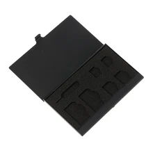 Monolayer Aluminum Alloy 1 Card Pin+ 6 SIM Card Holder Protector Storage Box Case