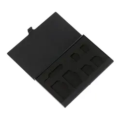 Монолайер алюминиевый сплав 1 карта Pin + 6 sim-карта держатель протектор Коробка Для Хранения Чехол