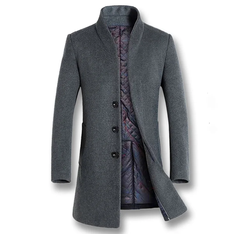 

iSurvivor 2019 Men Winter Autumn Thick Woolen Jackets Coats Hombre Male Casual Fashion Slim Fit Business Casual Jackets Men