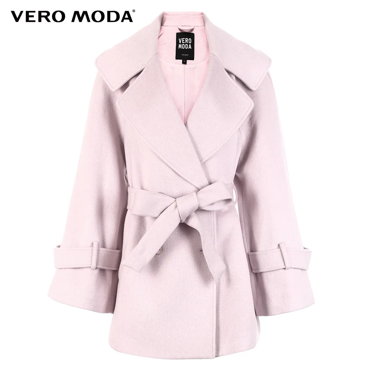 Vero Moda пальто женское новое шерстяное с отворотами и пуговицами регулируемыми