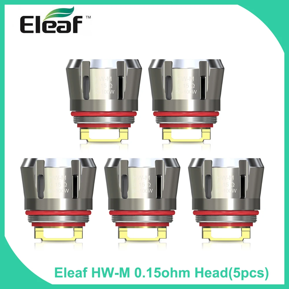5pcs/pack Original Eleaf hw coils HW-M 0.15ohm/HW-N 0.2ohm Coil Head designed for ELLO Duro Atomizer