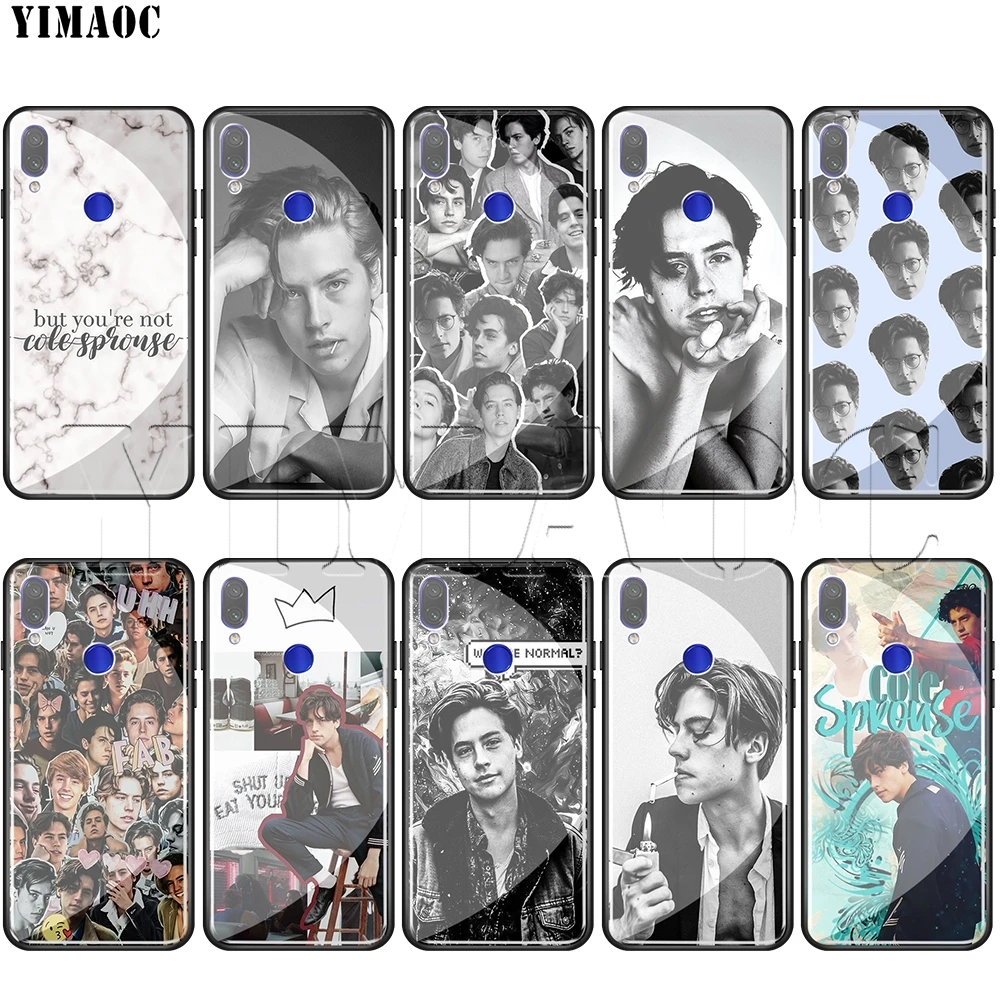 

YIMAOC Cole Sprouse Tempered Glass Case for xiaomi redmi note 4X 5 6 7 Pro 6A 8 9 A1 A2 Pocophone F1