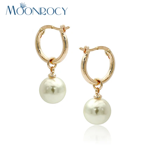 Серьги MOONROCY с имитацией жемчуга Прямая поставка модные ювелирные изделия