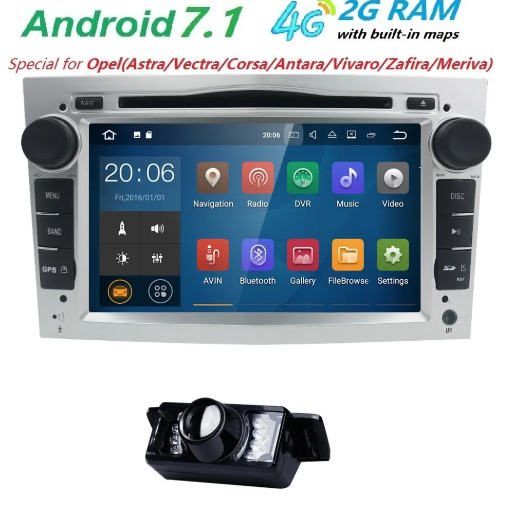 

Autoradio2 Din Android 7.1 Car DVD Multimedia for Opel Astra H G J vectra c b Vivaro corsa c d zafira b G Antara GPS Navigation