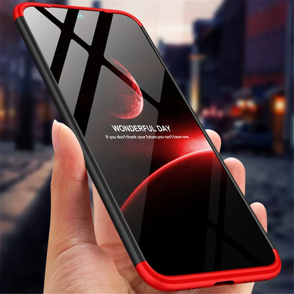 Жесткий ПК чехол для Xiaomi Redmi 7 360 ударопрочный 3 в 1 полная защита телефонные чехлы