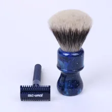 Yaqi две полосы барсук волос щетка для бритья и безопасности бритвы Набор